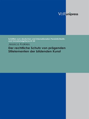 cover image of Der rechtliche Schutz von prägenden Stilelementen der bildenden Kunst